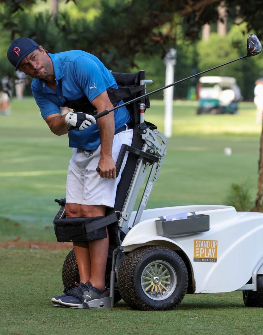 Mariano Tubio en pleno fairway